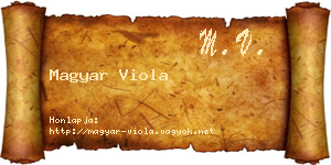 Magyar Viola névjegykártya